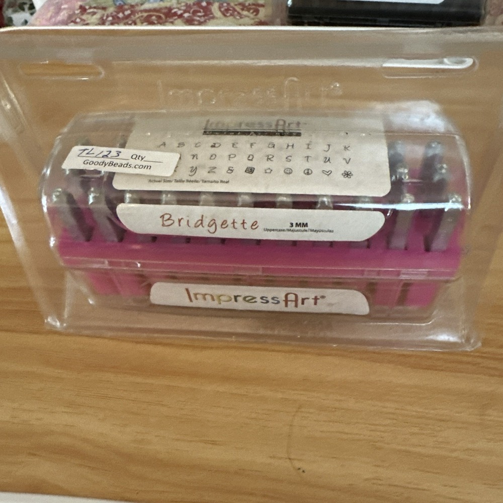 ImpressArt Bridgette 33 pk 3mm Metal Stamps Uppercase New